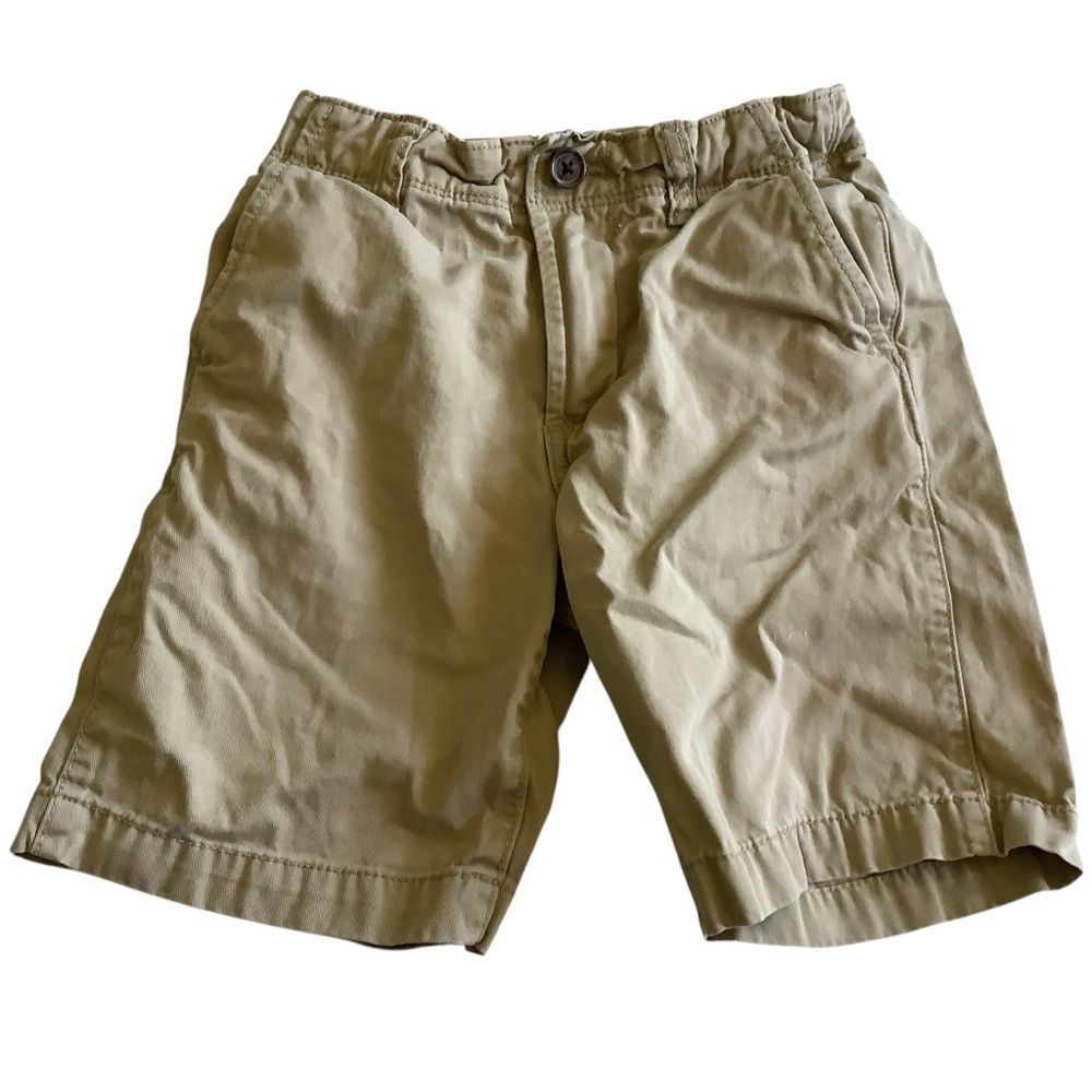 Sz 7 GAPkids Factory Khaki Flat Front Shorts